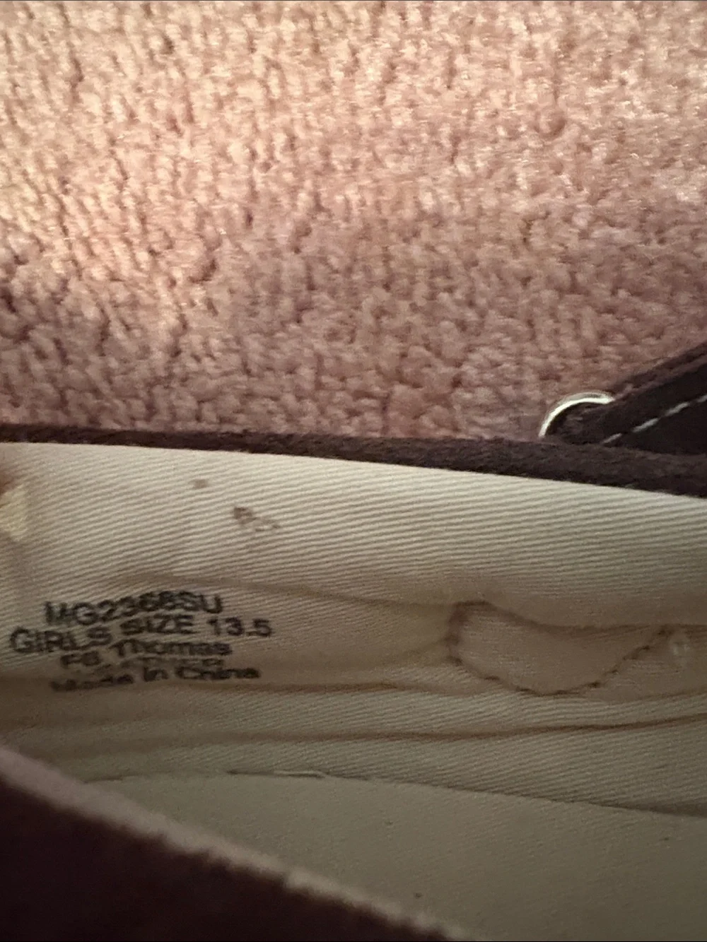Morgan & Milo Brown, Cream & Black Girls' Mary Jane Shoes